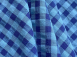 Cotton fabric ex2533 navy blue seersucker gingham