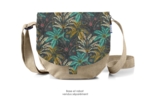 Flap of small shoulder bag palmia emeraude