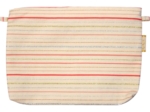 Coton clutch bag silver pink striped