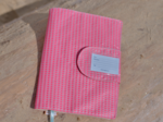 Health book cover neon pink gingham