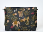 Cosmetic bag with flap eden indien