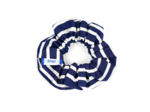 Small scrunchie striped  ivory navy