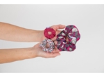 Mini Scrunchie plumetis rose fuchsia