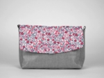 Flap of shoulder bag rose grenadine