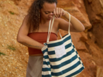 Blue Striped Deckchair Bag
