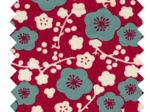 Cotton fabric ruby cherry tree