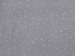 Cotton fabric gauze gray gold