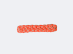 Plait hair slide neon orange gingham