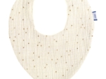 bandana bib gaze pois or écru