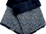Adult Fur scarf snood paquerette marine