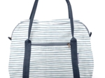Bowling bag  striped blue gray glitter