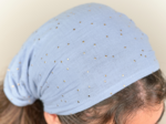 Headscarf headband- child size gaze pois or bleu baltique