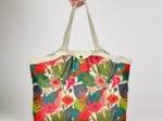 Pleated tote bag - Medium size fleurs des iles