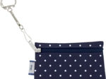 Keyring  wallet navy blue spots