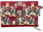 zipper pouch card purse poppy