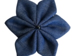 Star flower hairslide light denim