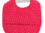 Coated fabric bib feuillage or rose