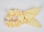 Bunny ear Scrunchie yellow stripes