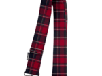 Wide shoulder strap tartan rouge