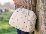Bowling bag  moumoute ivoire fleurie
