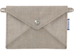 Little envelope clutch silver linen