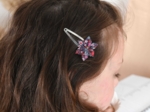 Star flower hairclip romance fleurie