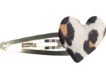 Heart hair-clips leopard