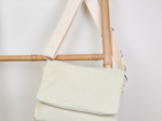 Large shoulder bag base white large corduroy