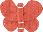 Butterfly hair clip coral lurex gauze