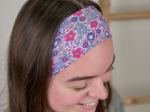 Stretch jersey headband  lavandula fuchsia