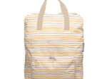 Foldable rucksack Gaby rayé or blanc