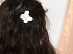 Butterfly hair clip white