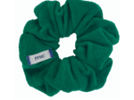 Small scrunchie flashy green terry towelling