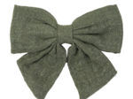 Bow tie hair slide gaze pailletée kaki