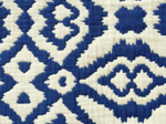 Jacquard fabric bleu