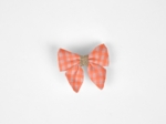 Mini bow tie clip neon orange gingham