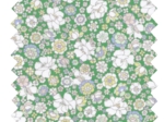 Cotton fabric ex2339 green white mini floral