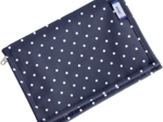 Compact wallet navy blue spots