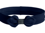 Jersey knit baby headband navy blue