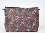 Cosmetic bag with flap jardin d'aurore