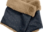 Children fur scarf snood gaze pois or marine