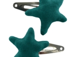 Star hair-clips emerald green