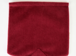 Square flap of saddle bag  burgundy large corduroy