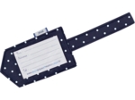Luggage Tag navy blue spots