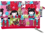 zipper pouch card purse kokeshis