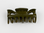 Small Classic Hair Clip lacquered khaki