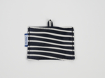 Badge Holder striped  ivory navy