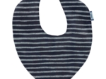 bandana bib striped silver dark blue