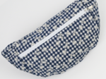 Small banana bag navy embroidered gingham