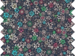 Coated fabric green azure flower